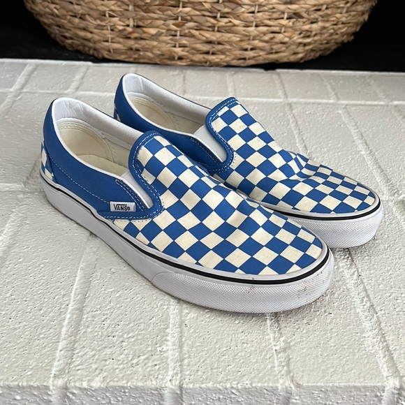 Vans | Shoes | Blue And White Checkered 